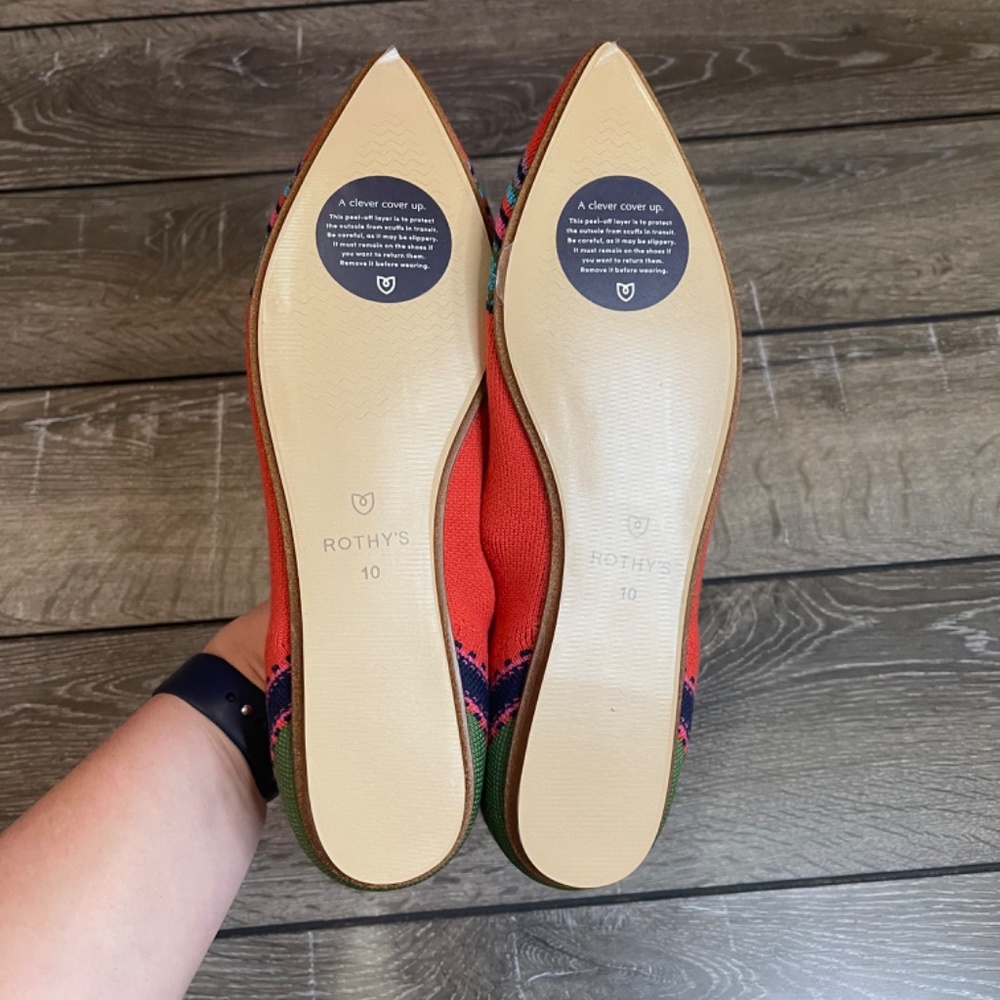RARE Rothy’s Merino Collection Blaze Ribbon Stripe Points NEW - Picture 15 of 15
